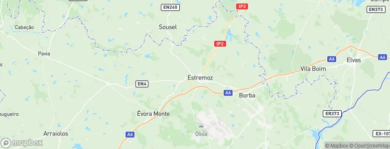 Estremoz Municipality, Portugal Map