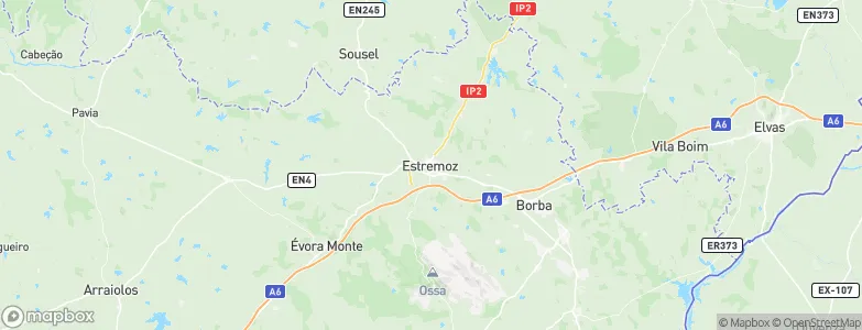 Estremoz, Portugal Map