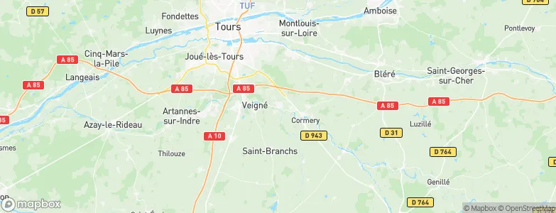 Esvres, France Map