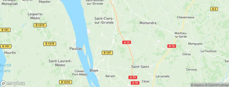 Étauliers, France Map