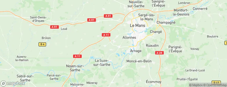 Étival-lès-le-Mans, France Map