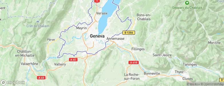 Étrembières, France Map