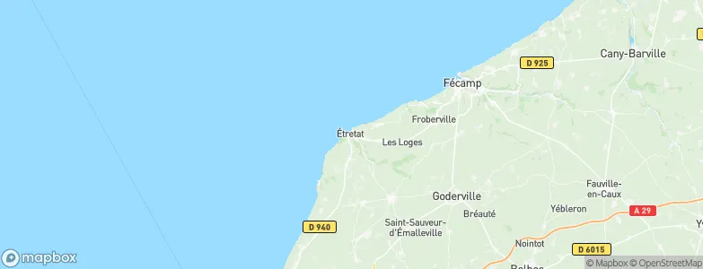 Étretat, France Map