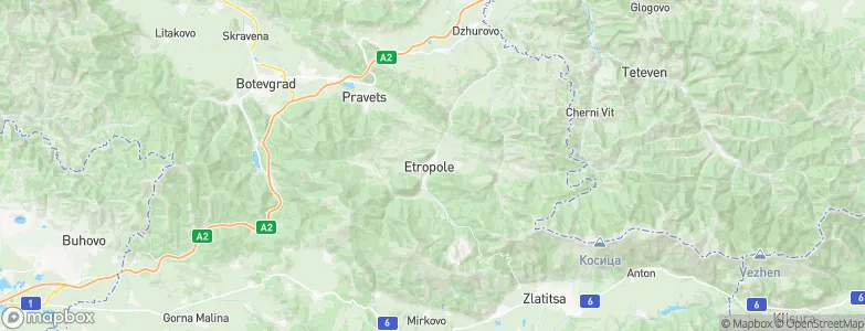 Etropole, Bulgaria Map
