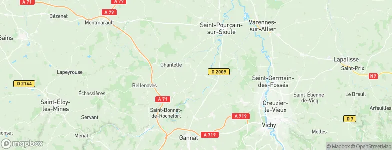 Étroussat, France Map