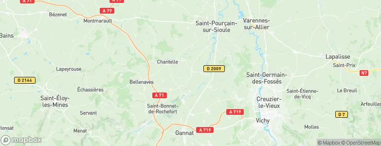 Étroussat, France Map