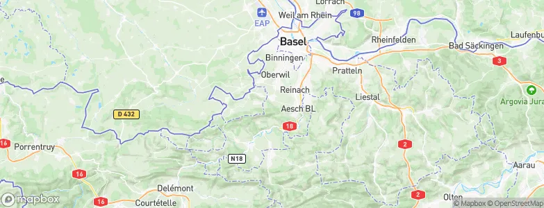 Ettingen, Switzerland Map