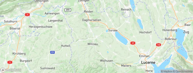 Ettiswil, Switzerland Map