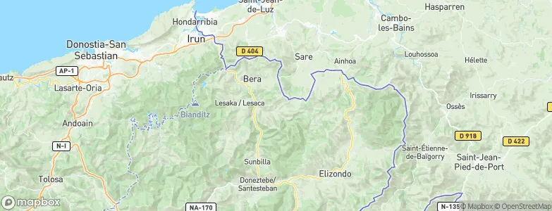 Etxalar, Spain Map