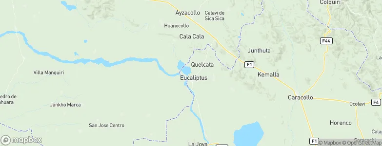 Eucaliptus, Bolivia Map