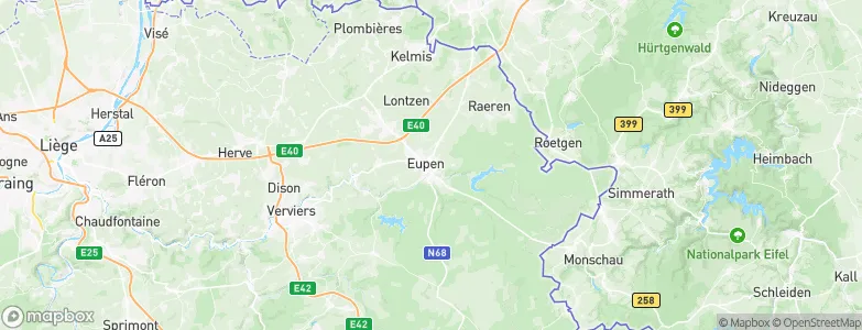 Eupen, Belgium Map