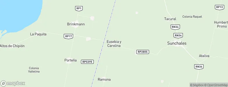 Eusebia, Argentina Map
