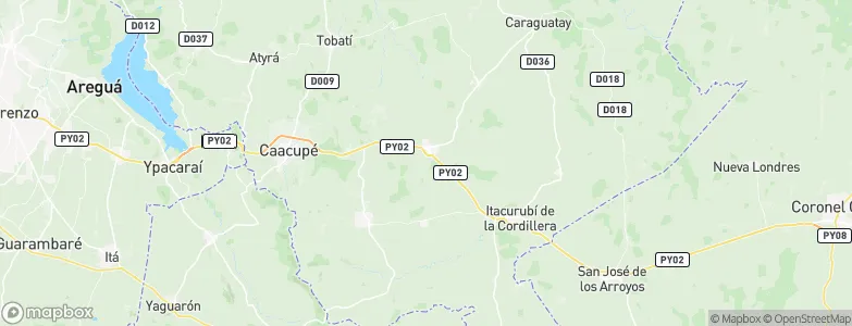 Eusebio Ayala, Paraguay Map