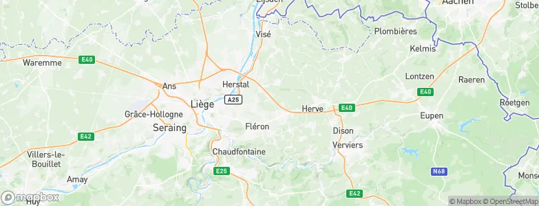 Évegnée-Tignée, Belgium Map