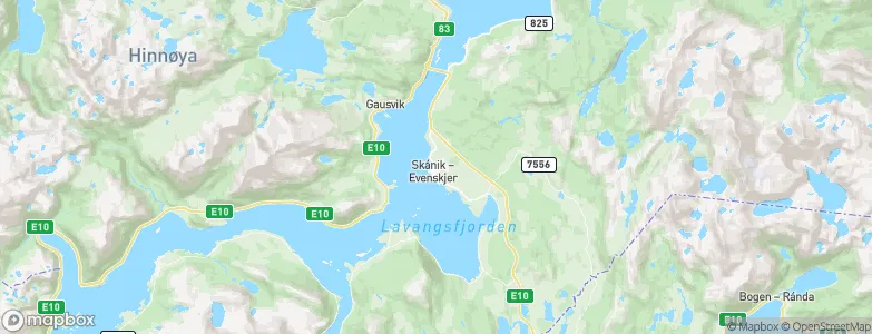 Evenskjer, Norway Map