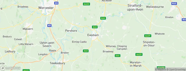 Evesham, United Kingdom Map
