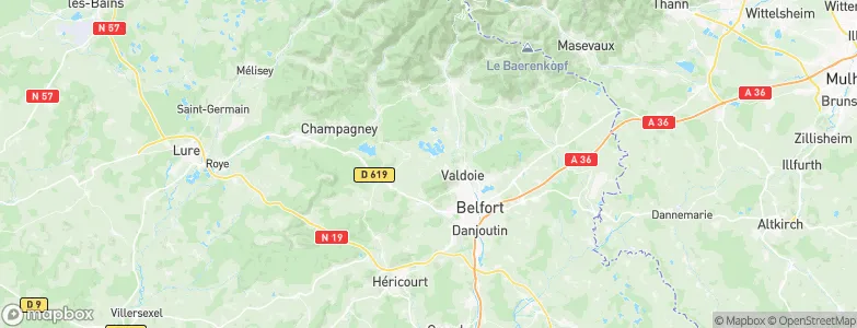 Évette-Salbert, France Map