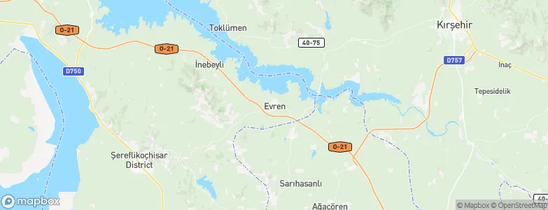 Evren, Turkey Map