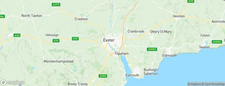 Exeter District, United Kingdom Map