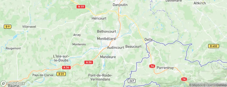 Exincourt, France Map