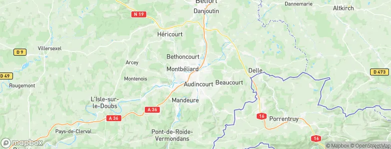 Exincourt, France Map