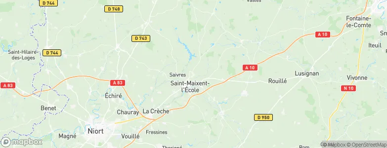 Exireuil, France Map