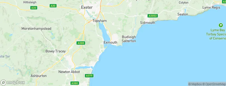 Exmouth, United Kingdom Map