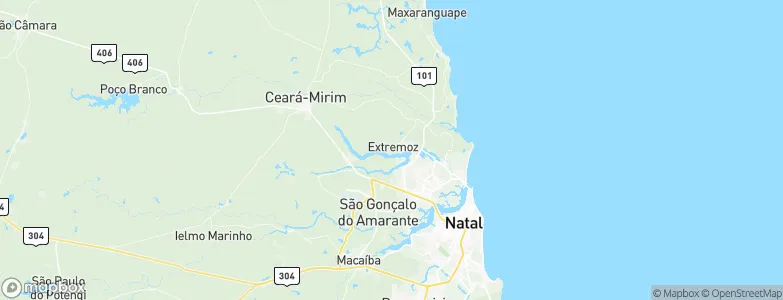 Extremoz, Brazil Map