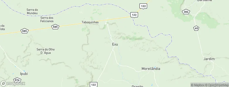 Exu, Brazil Map
