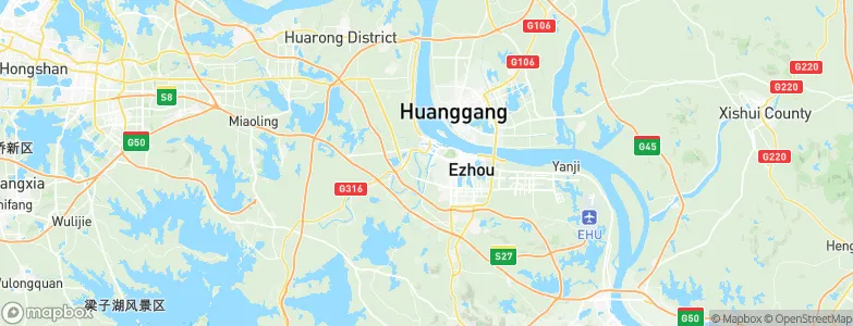 Ezhou, China Map