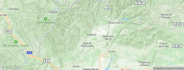 Fabero, Spain Map