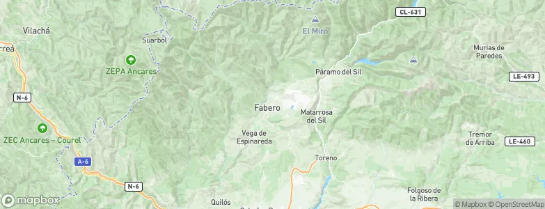 Fabero, Spain Map