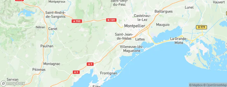 Fabrègues, France Map