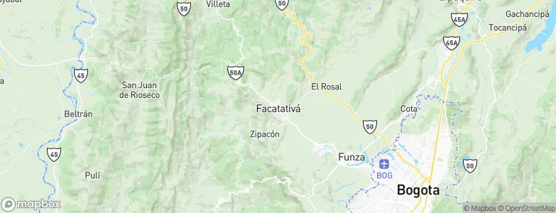 Facatativá, Colombia Map