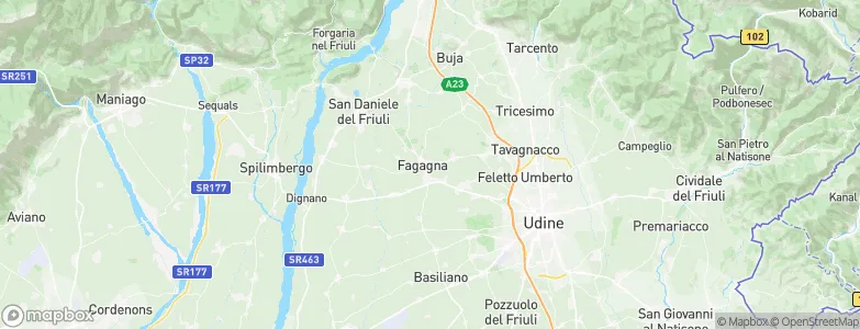 Fagagna, Italy Map