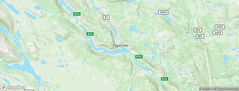 Fagernes, Norway Map