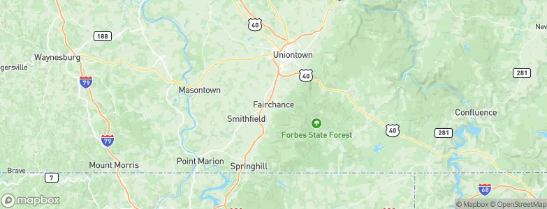 Fairchance, United States Map
