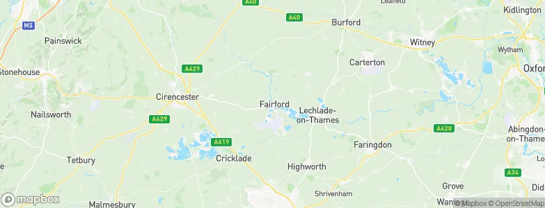 Fairford, United Kingdom Map