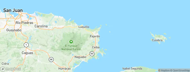 Fajardo, Puerto Rico Map