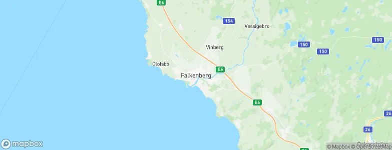 Falkenberg, Sweden Map