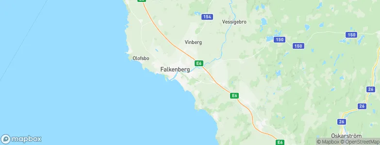 Falkenbergs Kommun, Sweden Map
