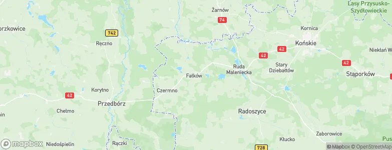 Fałków, Poland Map