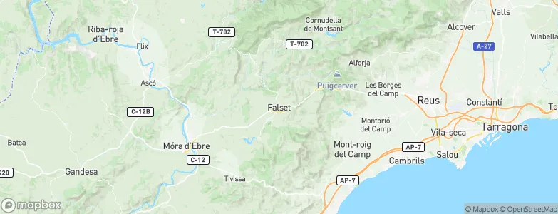 Falset, Spain Map