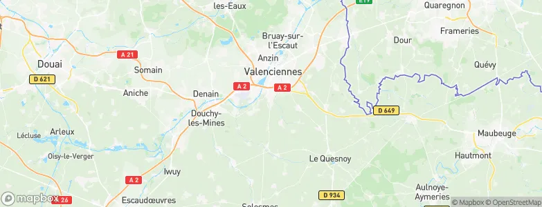 Famars, France Map