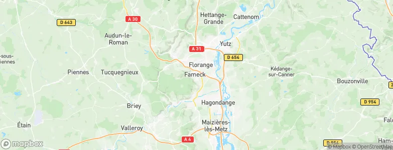 Fameck, France Map