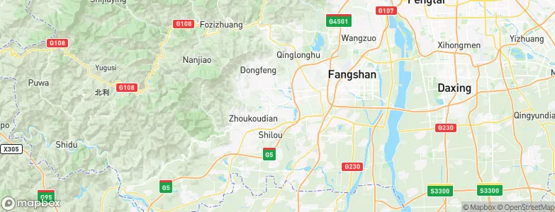 Fangshan, China Map