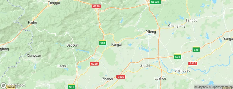 Fangxi, China Map