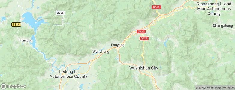 Fanyang, China Map