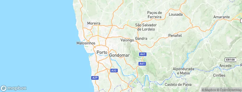 Fânzeres, Portugal Map