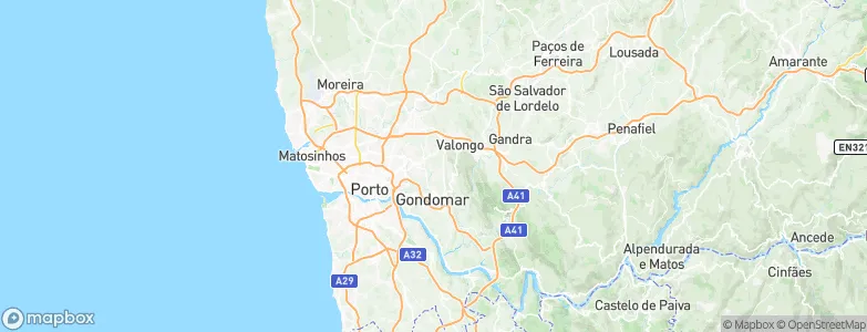 Fânzeres, Portugal Map
